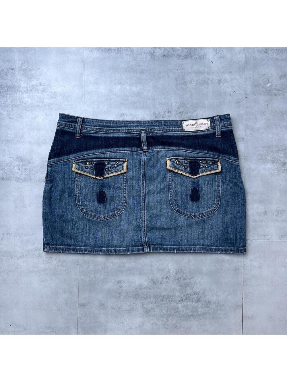 Y2K Rocawear Denim 00s Blue Skirt